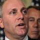 Rep. Steve Scalise (R-La.) (foreground) speaks to members of the media as House Speaker John Boehner (R-Ohio) listens following a leadership election at a House Republican Conference meeting June 19, 2014, on Capitol Hill in Washington, D.C.
Alex Wong/Getty Images